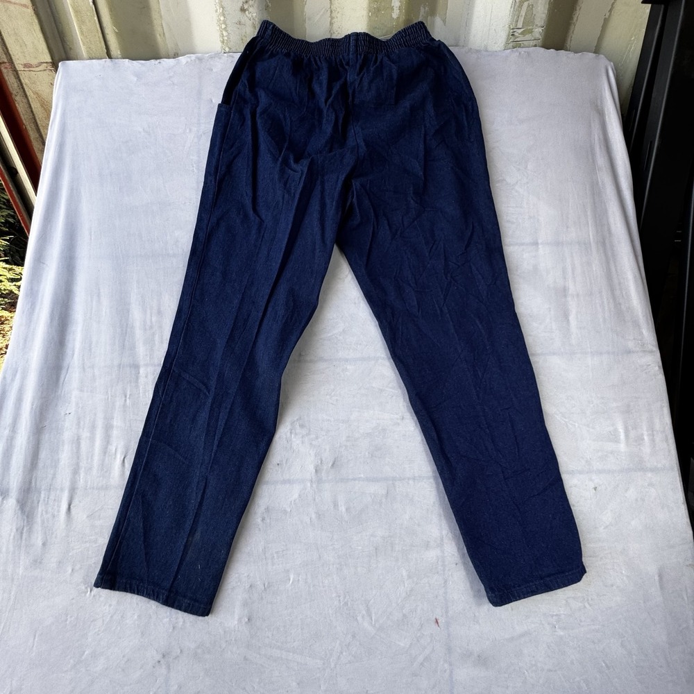 VTG Cascade Blues Jeans Womens 12 Blue Denim Stretch Straight Leg Elastic Waist
